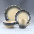 Hot Sale Stock Hotel Round Round Ceramic Dinnerware Conjunto